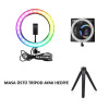 MJ-26 10 inç RGB LED Ring Light – 200cm Tripod