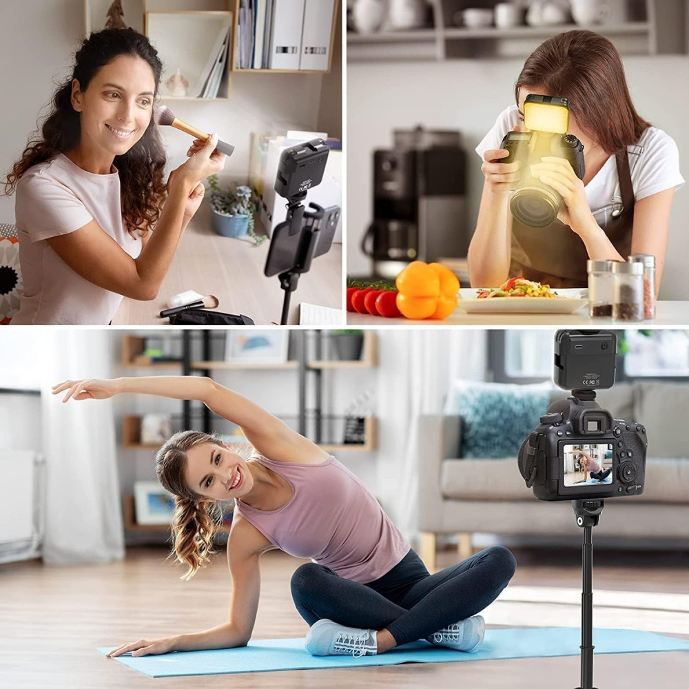 RGB LED Cep Video Işığı 3200K-6500K - 5.5W Type-C Şarjlı