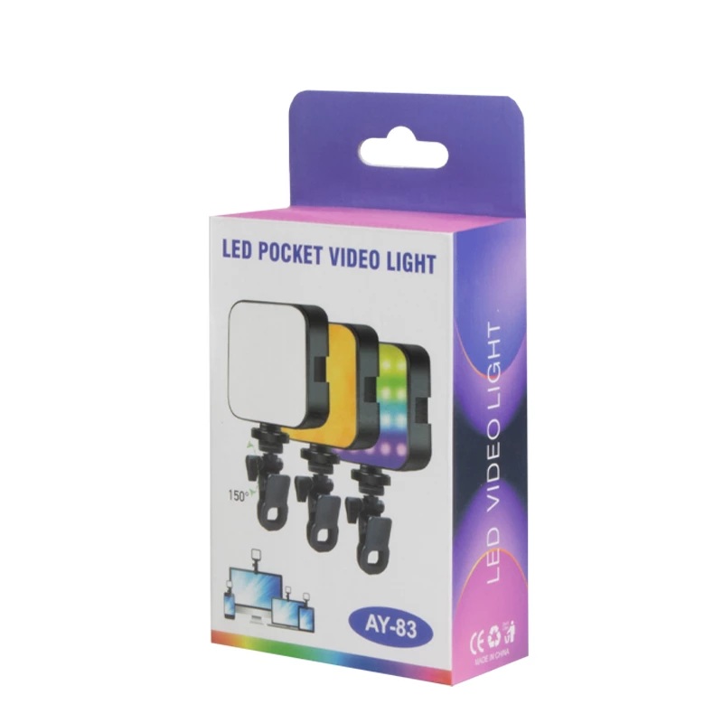 RGB LED Cep Video Işığı 3200K-6500K - 5.5W Type-C Şarjlı