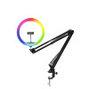 13 inc Masa Üstü RGB Ring Light Twitch TikTok ve Zoom Işığı Yayıncı Seti - Riolink