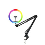 13 inc Masa Üstü RGB Ring Light Twitch TikTok ve Zoom Işığı Yayıncı Seti - Riolink