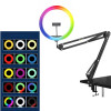 13 inc Masa Üstü RGB Ring Light Twitch TikTok ve Zoom Işığı Yayıncı Seti - Riolink