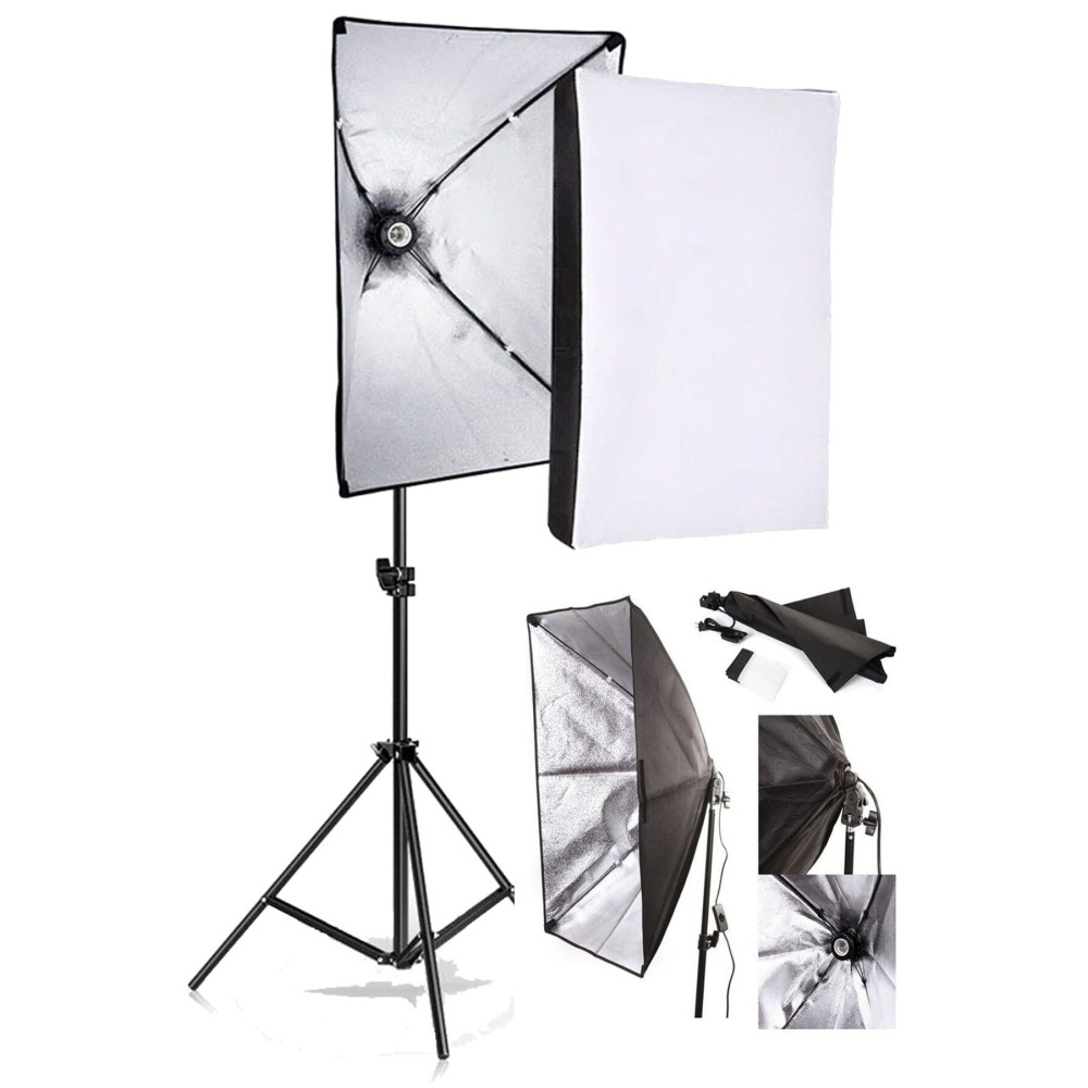 Softbox Sabit Işık Seti Sürekli Işık 50x70